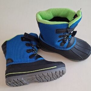 Blue and Green Kids Winter Boots